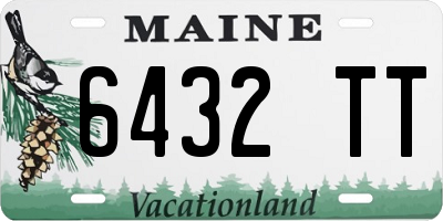 ME license plate 6432TT