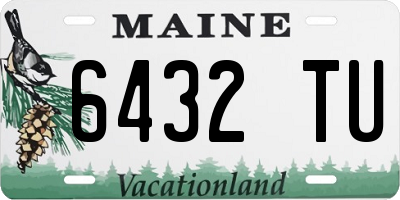 ME license plate 6432TU