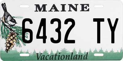 ME license plate 6432TY