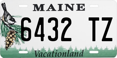 ME license plate 6432TZ