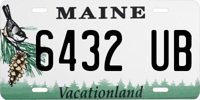 ME license plate 6432UB