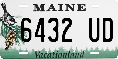 ME license plate 6432UD