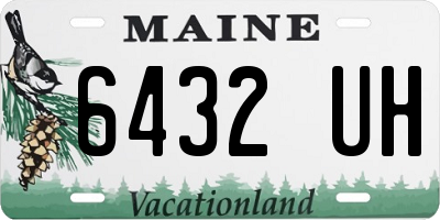 ME license plate 6432UH