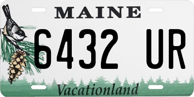 ME license plate 6432UR