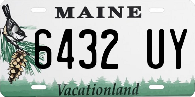 ME license plate 6432UY