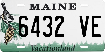 ME license plate 6432VE