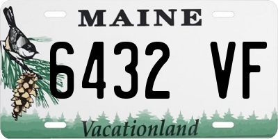 ME license plate 6432VF