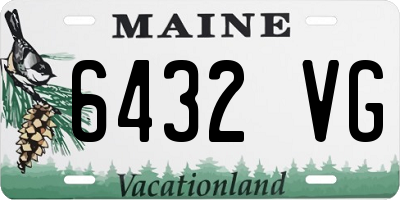 ME license plate 6432VG