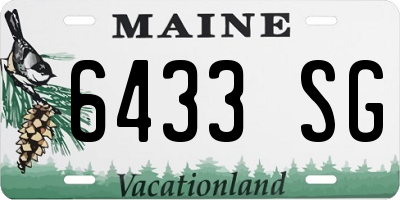 ME license plate 6433SG