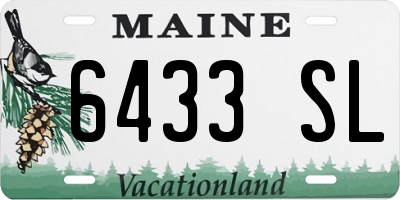 ME license plate 6433SL