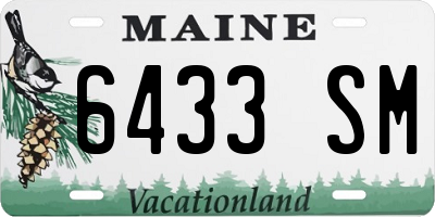 ME license plate 6433SM