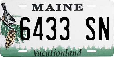 ME license plate 6433SN