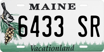 ME license plate 6433SR