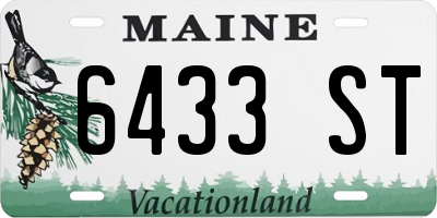 ME license plate 6433ST