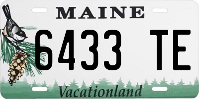 ME license plate 6433TE
