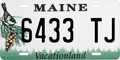 ME license plate 6433TJ
