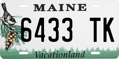 ME license plate 6433TK