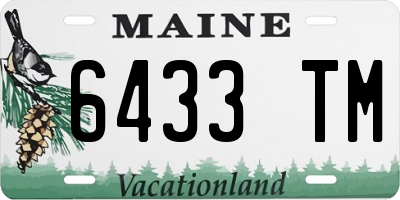 ME license plate 6433TM