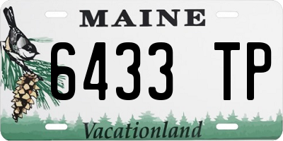 ME license plate 6433TP