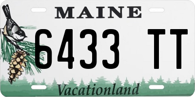 ME license plate 6433TT