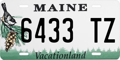 ME license plate 6433TZ