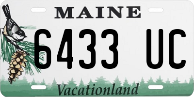 ME license plate 6433UC