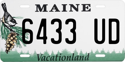 ME license plate 6433UD