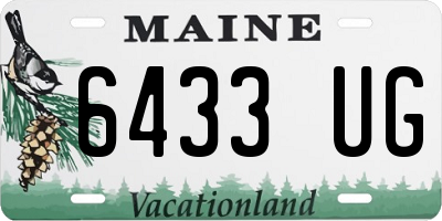 ME license plate 6433UG