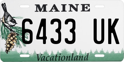 ME license plate 6433UK