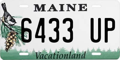 ME license plate 6433UP