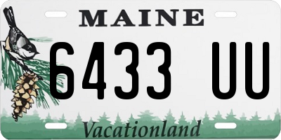 ME license plate 6433UU