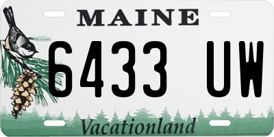 ME license plate 6433UW
