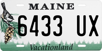 ME license plate 6433UX