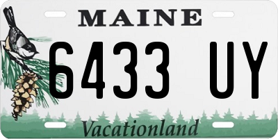 ME license plate 6433UY