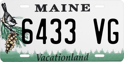 ME license plate 6433VG