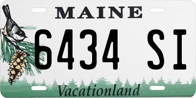 ME license plate 6434SI