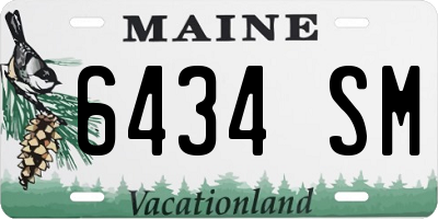 ME license plate 6434SM