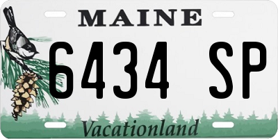 ME license plate 6434SP