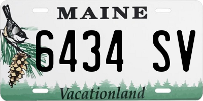ME license plate 6434SV