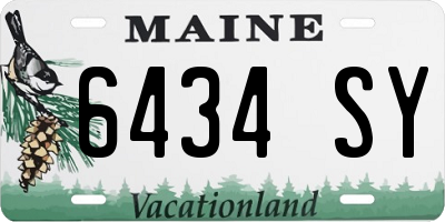 ME license plate 6434SY