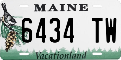 ME license plate 6434TW