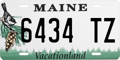 ME license plate 6434TZ