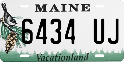 ME license plate 6434UJ