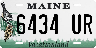 ME license plate 6434UR