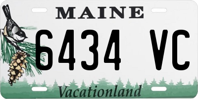 ME license plate 6434VC