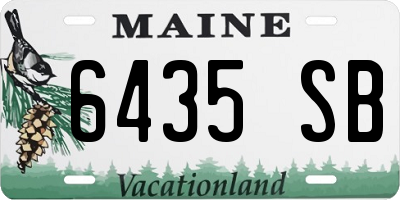 ME license plate 6435SB