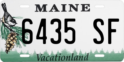 ME license plate 6435SF
