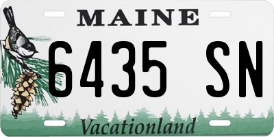 ME license plate 6435SN