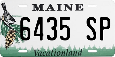 ME license plate 6435SP