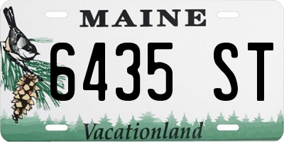 ME license plate 6435ST